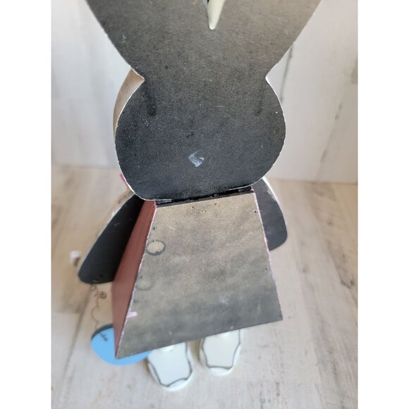 Vintage rabbit white folk art Easter standing spring home decor figure - Picture 8 of 11